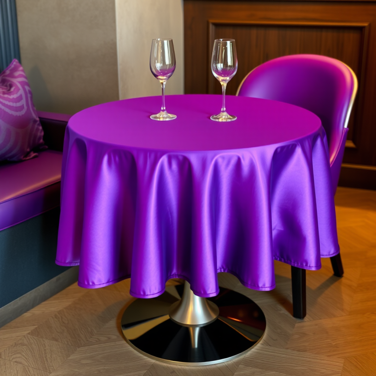 Obrus okrągły plamoodporny solid fiolet 150cm.jpeg